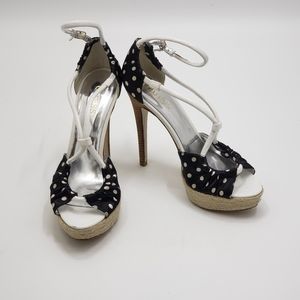 Guess polka dot   platform heels